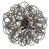 Deco Cassidy 6 Light Round Pendant Ceiling Fitting in Black Finish D0093.