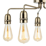 Firstlight Leon 5 Light Flush Ceiling Fitting in Antique Brass Finish 2884AB