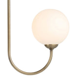 Firstlight Lyndon 5 Light Flush in Antique Brass Finish with Opal White Glass 2887AB