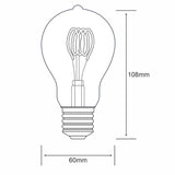 Luxram Classic Style LED Standard E27 Dimmable 220-240V 4W 2100K, 120lm, Smoke Finish, 3yrs Warranty 4600001 (3LT514Q)