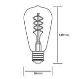 Luxram Classic Style LED Tradition tip E27 Dimmable 220-240V 4W 2100K, 120lm, Smoke Finish, 3yrs Warranty 4600041 (3LT519P)