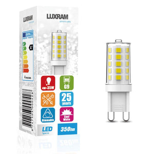 Luxram Pixy LED G9 Dimmable 4W 4000K Natural White, 350lm, Clear Finish, 3yrs Warranty 750300042 (3LT512T)