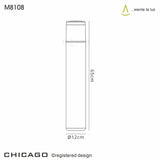 Mantra Chicago Single Light Outdoor Round Post Lamp in Anthracite Finish M8108