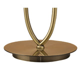 Mantra Loewe Single Lights Table Lamp Finished in Antique Brass With Cream Shades M4636AB