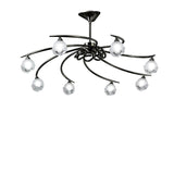 Mantra M0800BC Fragma 8 Light Telescopic Ceiling Pendant in Black Chrome Finish