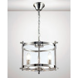 Deco D0087 Nolan Small Pendant 3 Light in Polished Chrome and Clear Glass