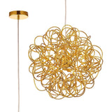 Deco Cassidy 6 Light Round Pendant Ceiling Fitting in Gold Finish D0091.