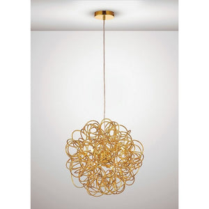 Deco Cassidy 6 Light Round Pendant Ceiling Fitting in Gold Finish D0091.