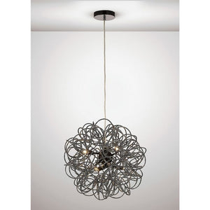 Deco D0093 Cassidy 6 Light Round Pendant Ceiling Fitting in Black Finish