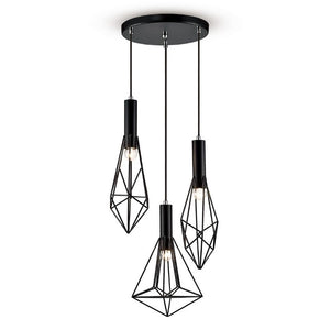 Deco D0139 Kristoff 3 Light Ceiling Pendant in Black Finish