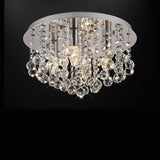 Deco D0143 Acton 4 Light Flush Ceiling Fitting in Polished Chrome and Sphere Crystal BB