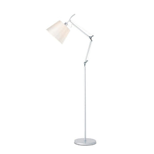 Deco D0235 Karis Single Light Floor Lamp in Sliver and Polished Chrome Finish With Cream Pearl Shade