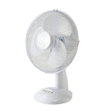 Deco D0433 Airo Speed Oscillating Desk Fan in White Finish.