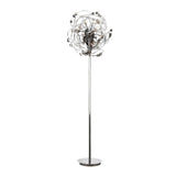 Diyas IL30175  Messe 12 Lights Floor Lamp  Polished in Chrome and Finished in Crystal