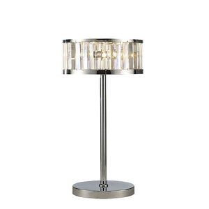 Diyas IL30176 Torre 3 Light Table Lamp in Crystal and Polished Chrome