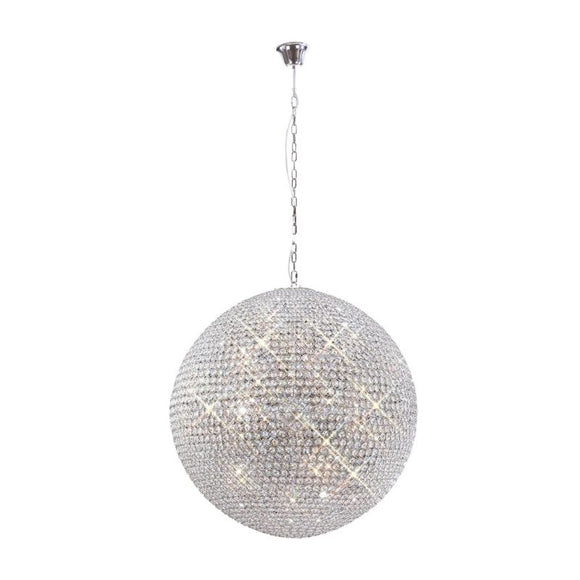 Diyas IL30196 Ava 18 Light Ceiling Pendant in Polished Chrome and Crystal Finish