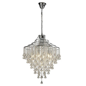 Diyas IL30772 Inina 7 Light Pendant Finished in Polished Chrome and Crystal