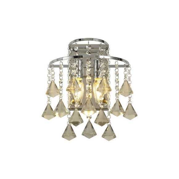 Diyas IL30774 Inina 2 Light Wall Lamp in Polished Chrome and Crystal