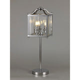 Diyas IL31107 Aston 3 Light Table Lamp in Polished Chrome Finish and Glass