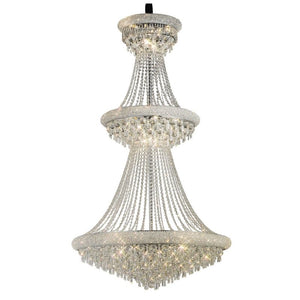 Diyas IL31454 Alexandra 3 Tier 29 Light Ceiling Pendant Finished in Polished Chrome and Crystal