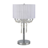 Diyas IL31749 Freida 3 Light Table Lamp in Polished Chrome Finish and Crystal