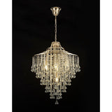 Diyas IL32772 Inina 7 Light Pendant in French Gold and Crystal