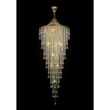 Diyas IL32776 Inina 15 Light Tall Ceiling Pendant in French Gold Finish and Crystal