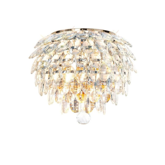 Diyas IL32829 Coniston 2 Light Wall Lamp in French Gold Finish and Crystal