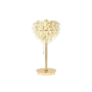 Diyas IL32836 Coniston 2 Light Table Lamp in French Gold Finish and Crystal