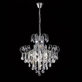 Diyas Rosina 7 Light Chandelier With Crystal Droplets Finished in Polished Chrome IL31056