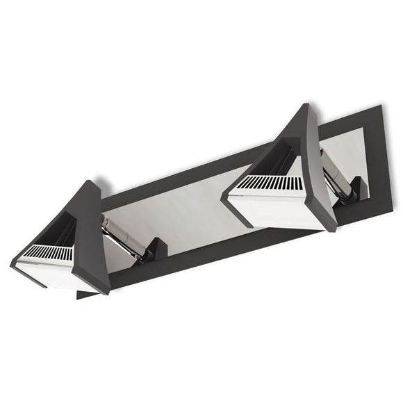 Filippo Linear 2 Lights LED Spotlight in Matt Black and Polished Chrome Finish M8108/1