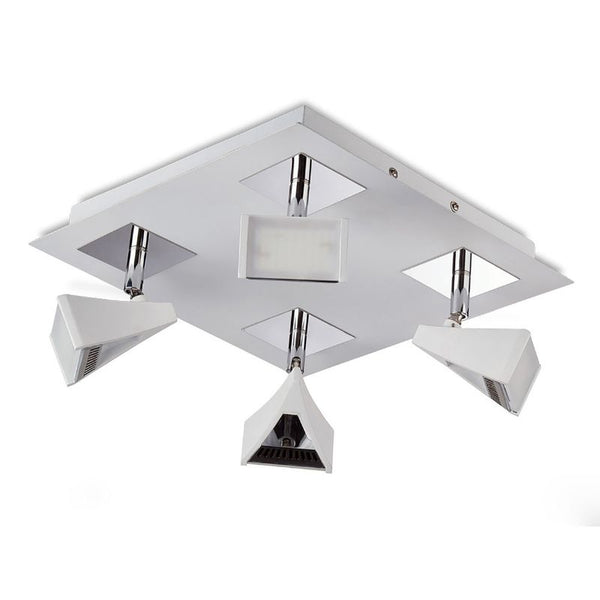 Daz Filippo 4 Matt LED and Spotlight in Lighting – Polished Mantra Square Light White