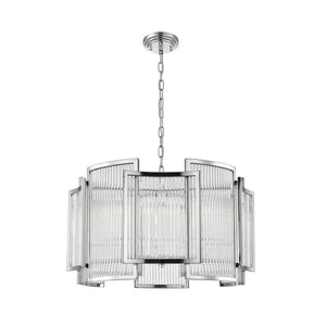 Impex Lighting Antigua 5 Lights Ceiling Fitting in Crystal and  Chrome FInish IMP/A06/05/CH