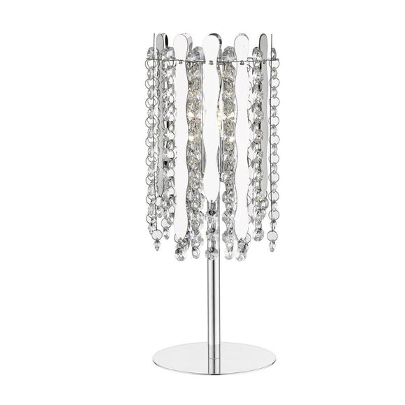 Impex Lighting Belize 1 Light Table Lamp with Crystals Finished in Chrome IMP/A02/01/TL/CH