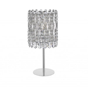 Impex Lighting CF1924/TL/CH Alita Single Lights Table Lamp in Crystal and Chrome Finish