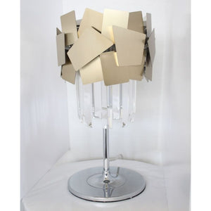 Impex Lighting CF1929/TL/G Celine Single Lights Table Lamp in Crystal and Gold Finish