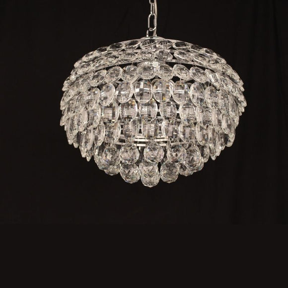 Impex Lighting CF311201/04/CH Adaliz 4 Lights Ceiling Fitting in Crystal and Chrome Finish