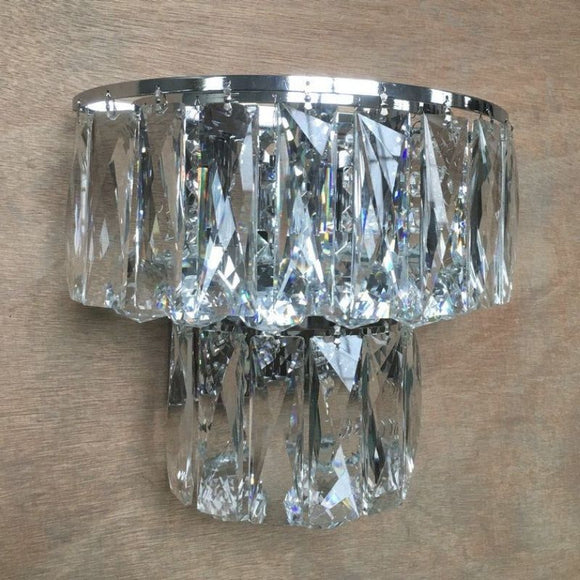 Impex Lighting CFH1708/03/WB/CH Lilou 3 Lights Wall Fitting in Crystal and Chrome Finish