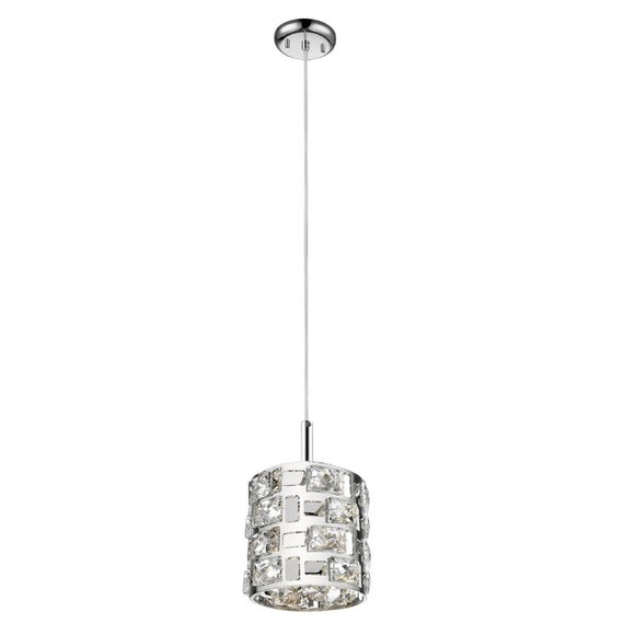 Impex Lighting CFH1811/01/CH Lola Single Light Ceiling Fitting in Chrome and Crystal Finish