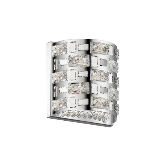 Impex Lighting CFH1811/02/WB/CH Lola 2 Lights Wall Fitting in Chrome and Crystal Finish