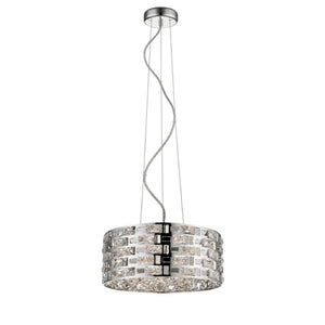 Impex Lighting CFH1811/06/CH Lola 6 Lights Ceiling Fitting in Chrome and Crystal Finish