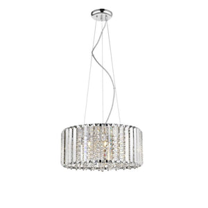 Impex Lighting CFH1925/05/CH Diore 5 Lights Ceiling Fitting In Crystal and Chrome Finish