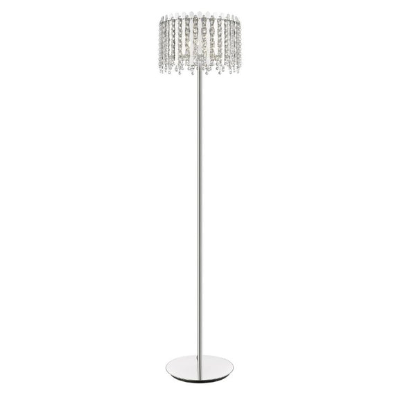 Impex Lighting CFH2105/03/FL/CH Belize 3 Light Floor Lamp with Crystals