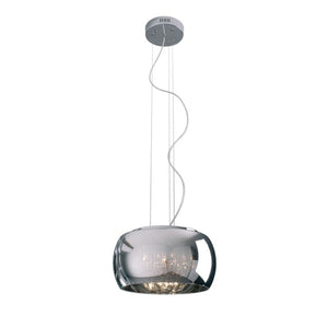 Impex Lighting CFH606091/05A/CH Deni 5 Lights Ceiling Fitting in Crystal and Chrome Finish