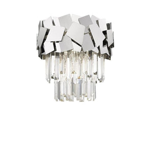 Impex Lighting Celine 4 Lights Ceiling Flush in Crystal and Chrome Finish IMP/A17/04/SF/CH