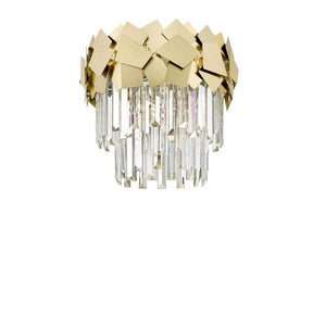 Impex Lighting Celine 4 Lights Ceiling Flush in Crystal and Gold Finish IMP/A17/04/SF/G