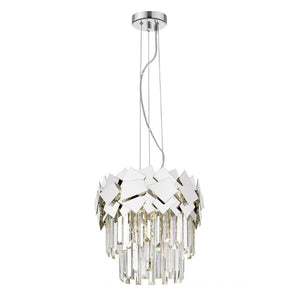 Impex Lighting Celine 4 Lights Ceiling Pendant in Crystal and Chrome Finish IMP/A17/04/CH