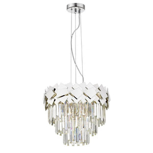 Impex Lighting Celine 6 Lights Ceiling Pendant in Crystal and Chrome Finish IMP/A16/06/CH