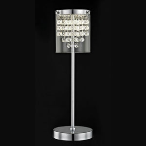 Impex Lighting Florina Single Light Table Lamp with Crystal and Chrome Finish LED608242/01/TL/CH