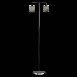 Impex Lighting LED608242/FL/CH Florina 2 Light Floor Lamp with Crystal and Chrome Finish